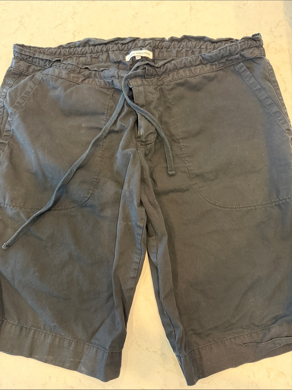 James Perse Charcoal Drawstring Athletic Shorts
